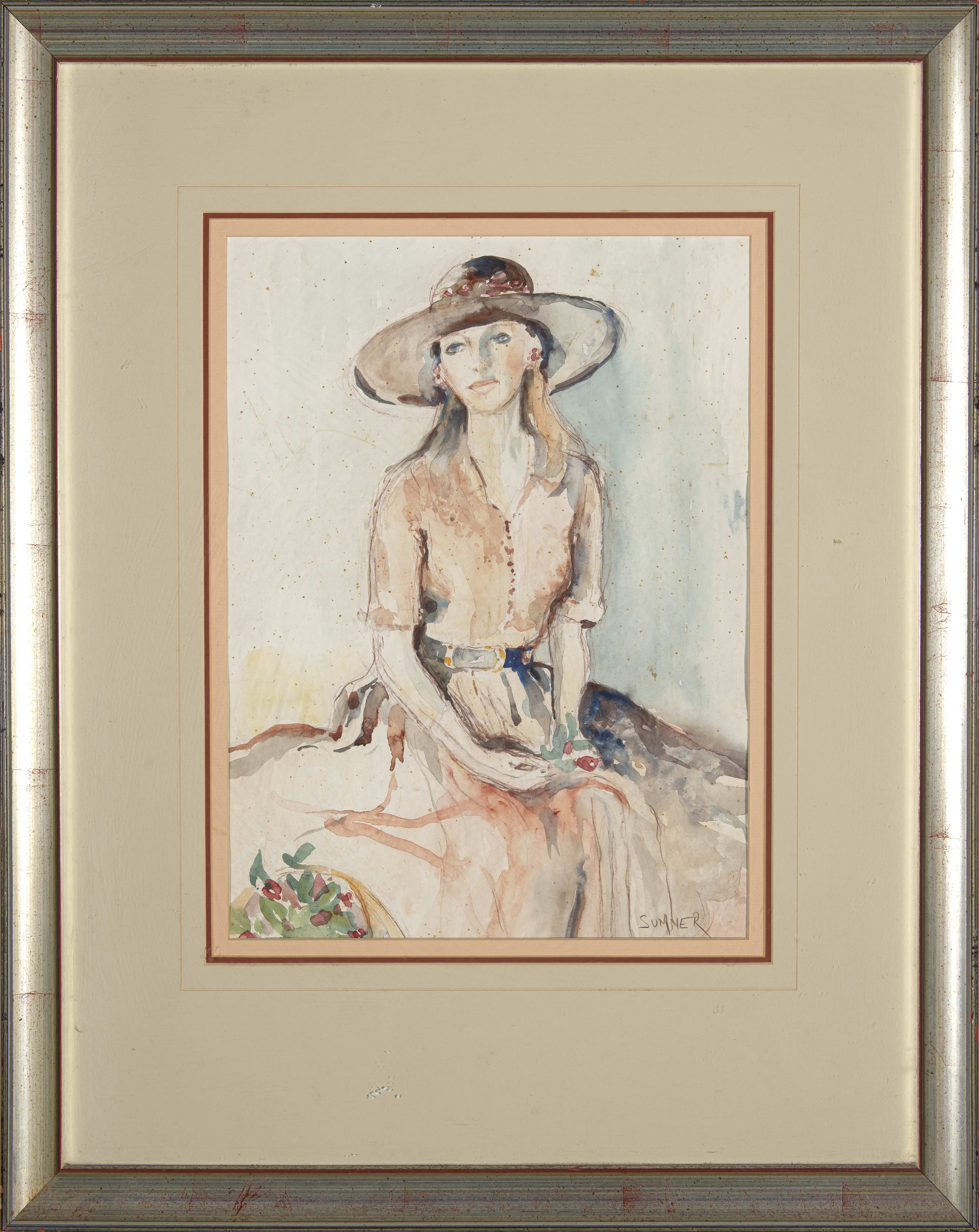 Maud Sumner; Portrait of a Woman, recto; Building in a Forest, verso ...