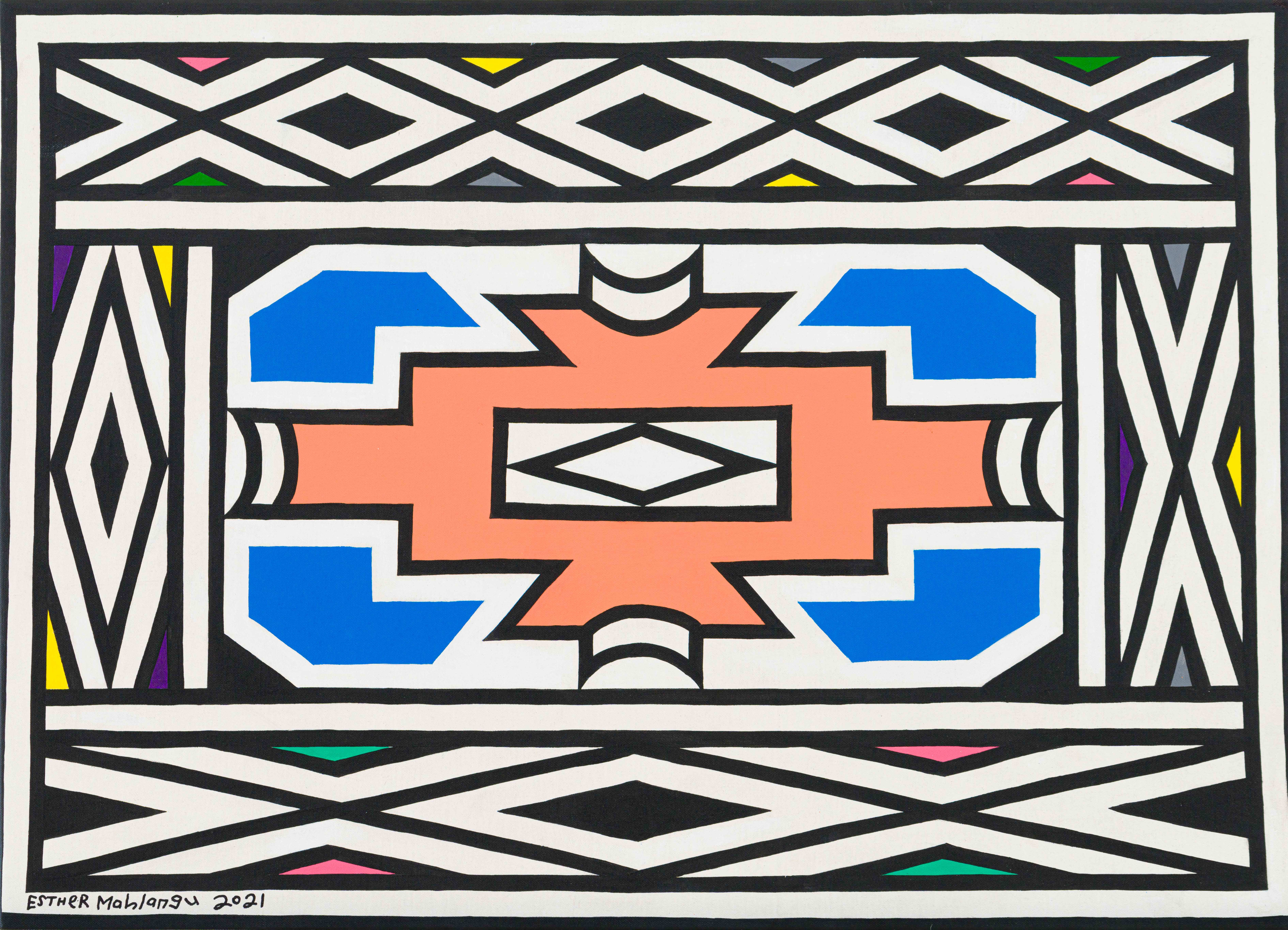 Esther Mahlangu; Abstract Ndebele Patterns | Strauss & Co