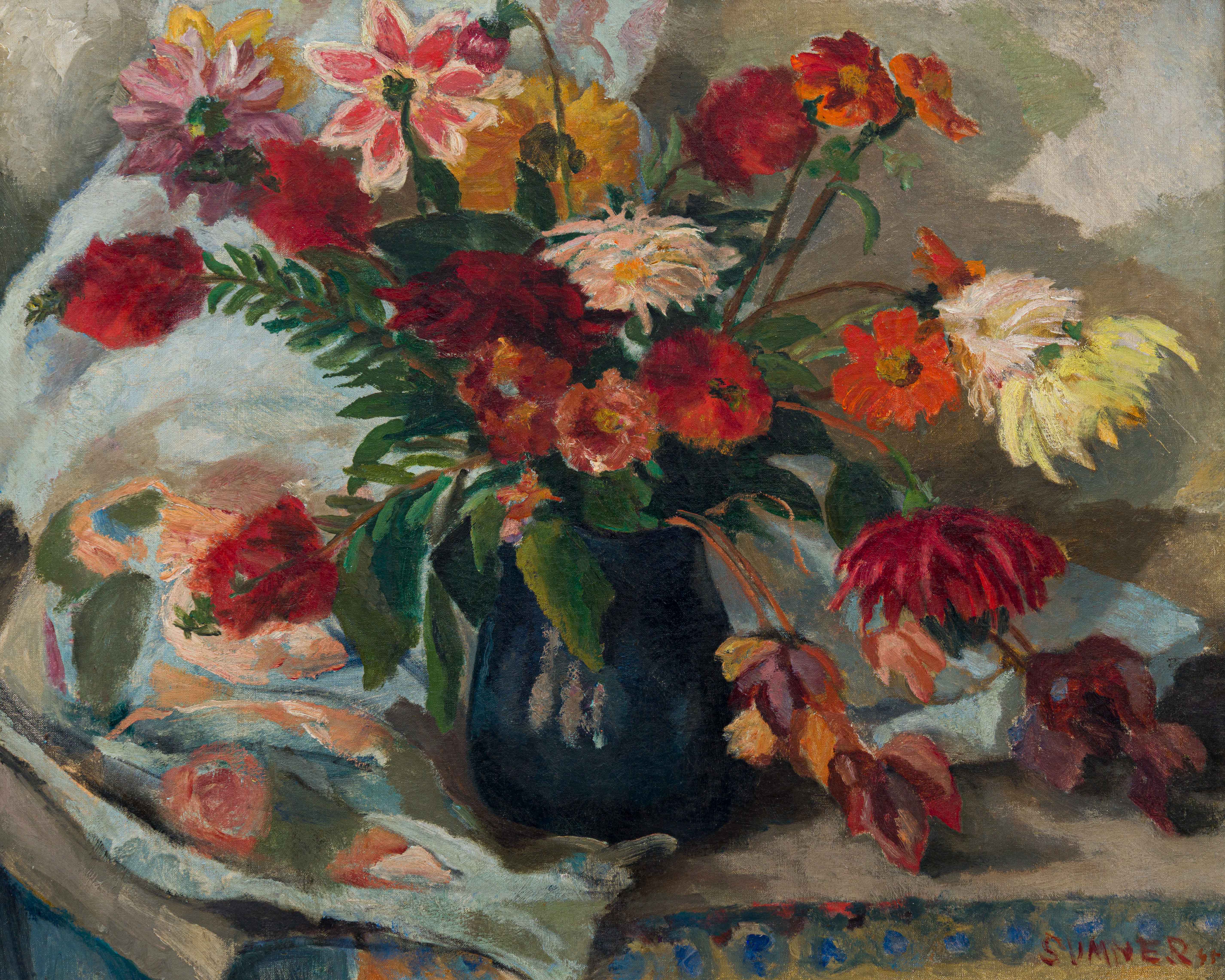 Maud Sumner; Blue Vase | Strauss & Co