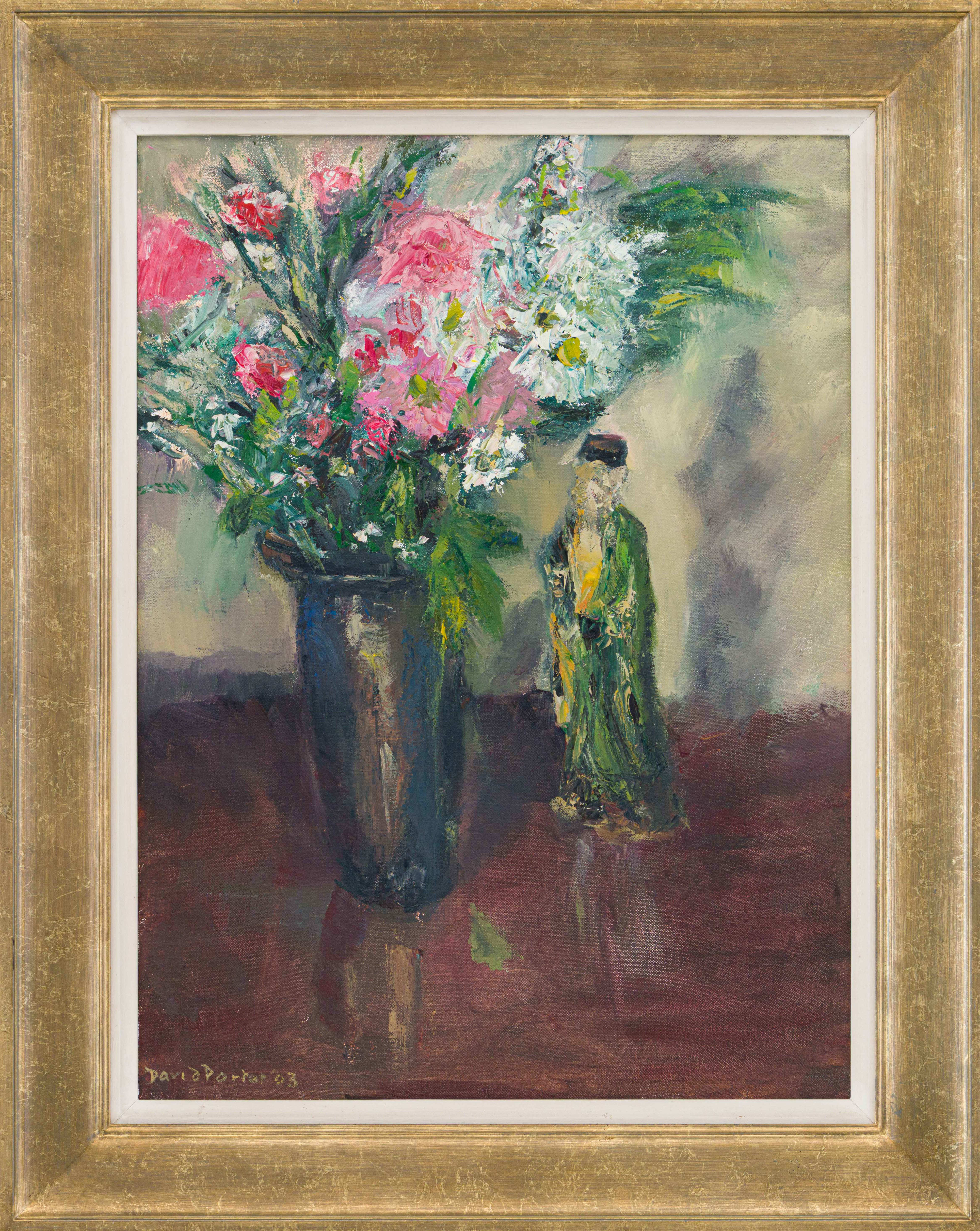 David Porter; Flowers and a Porcelain Figure | Strauss & Co
