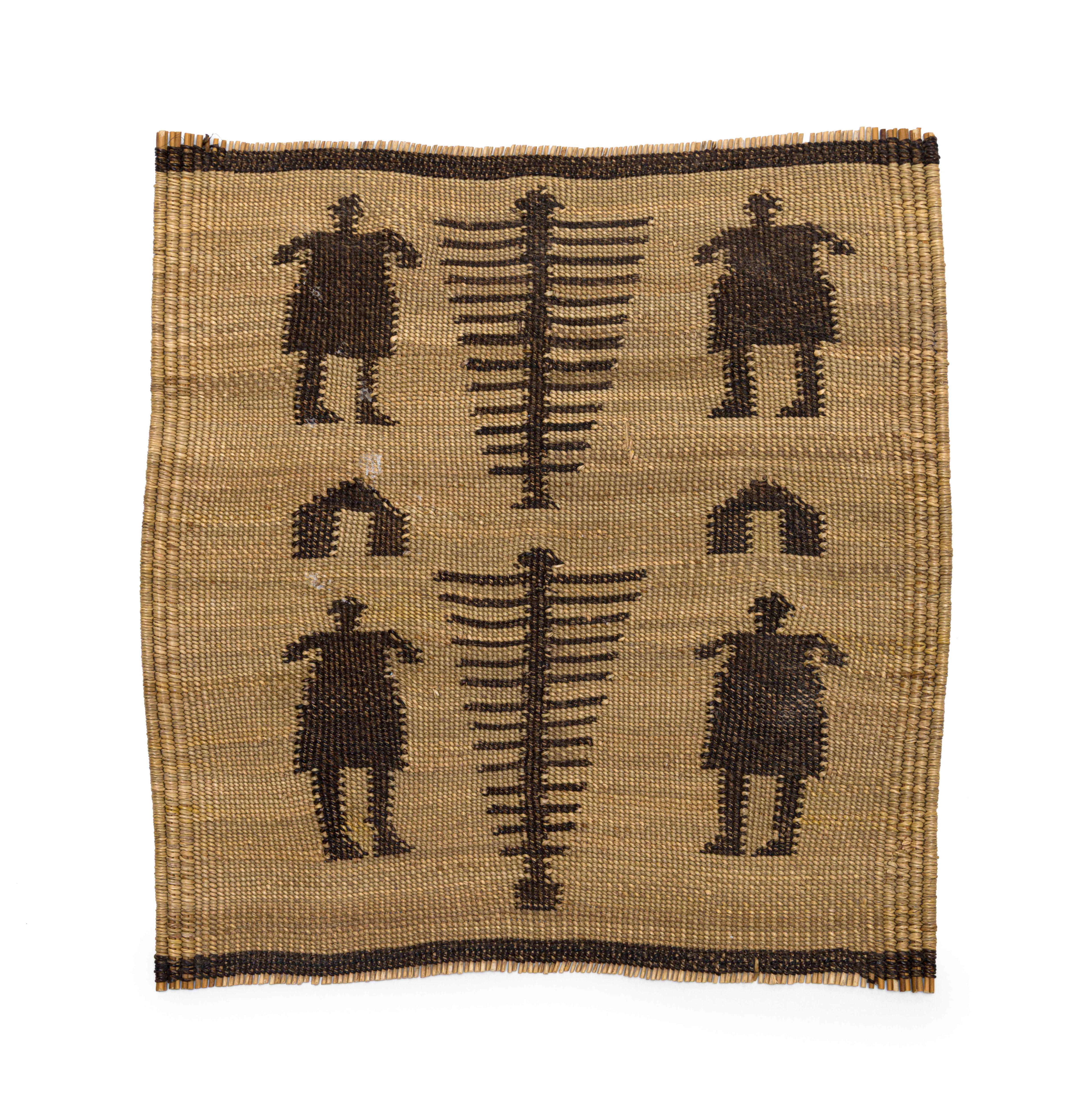 Isithebe Riots Unrecorded artist, Zulu Peoples; Isithebe, grinding mat with figural ...