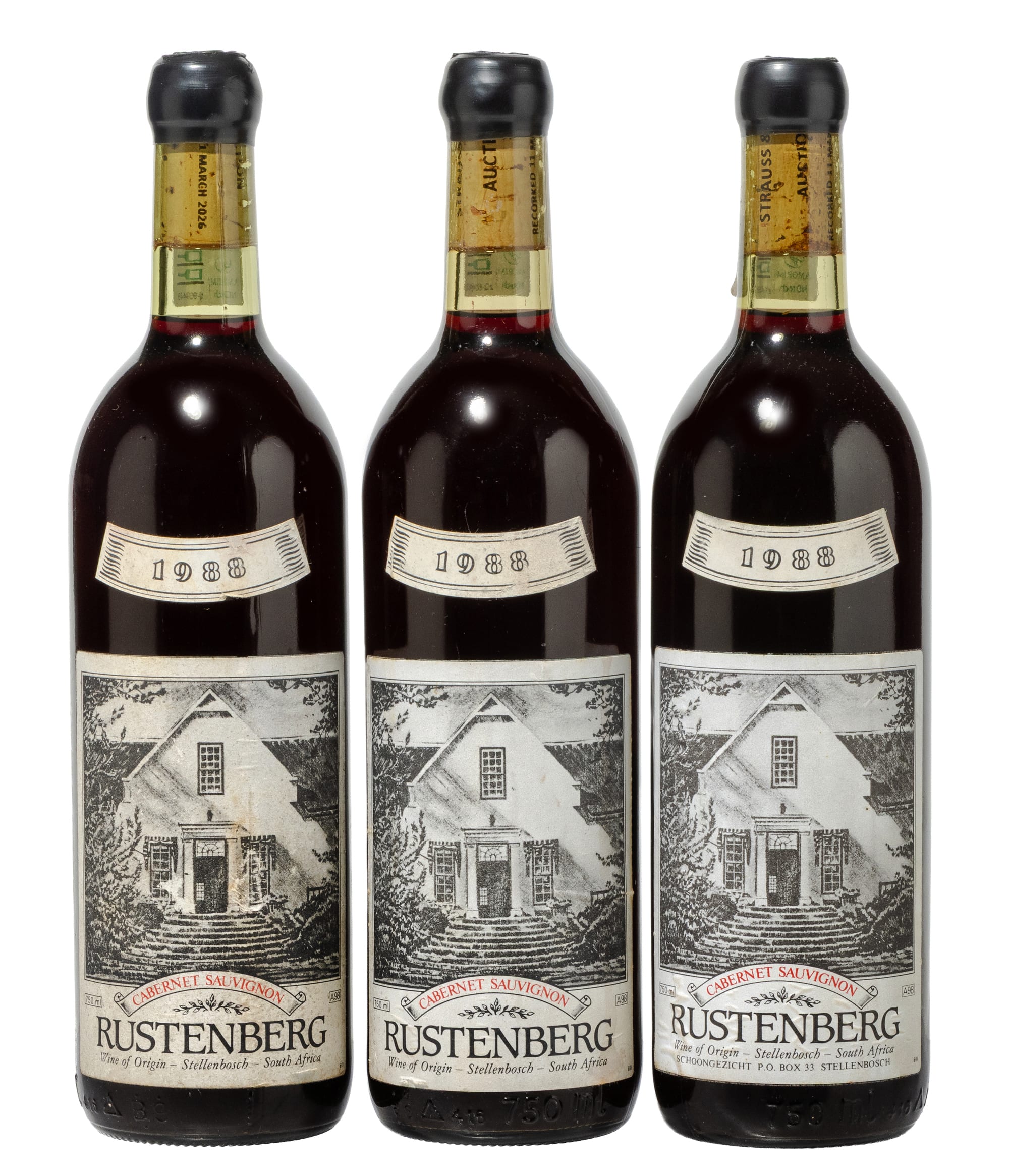 Cabernet Sauvignon 1988 3 (1 x 3) 750ml by Rustenberg | Strauss & Co