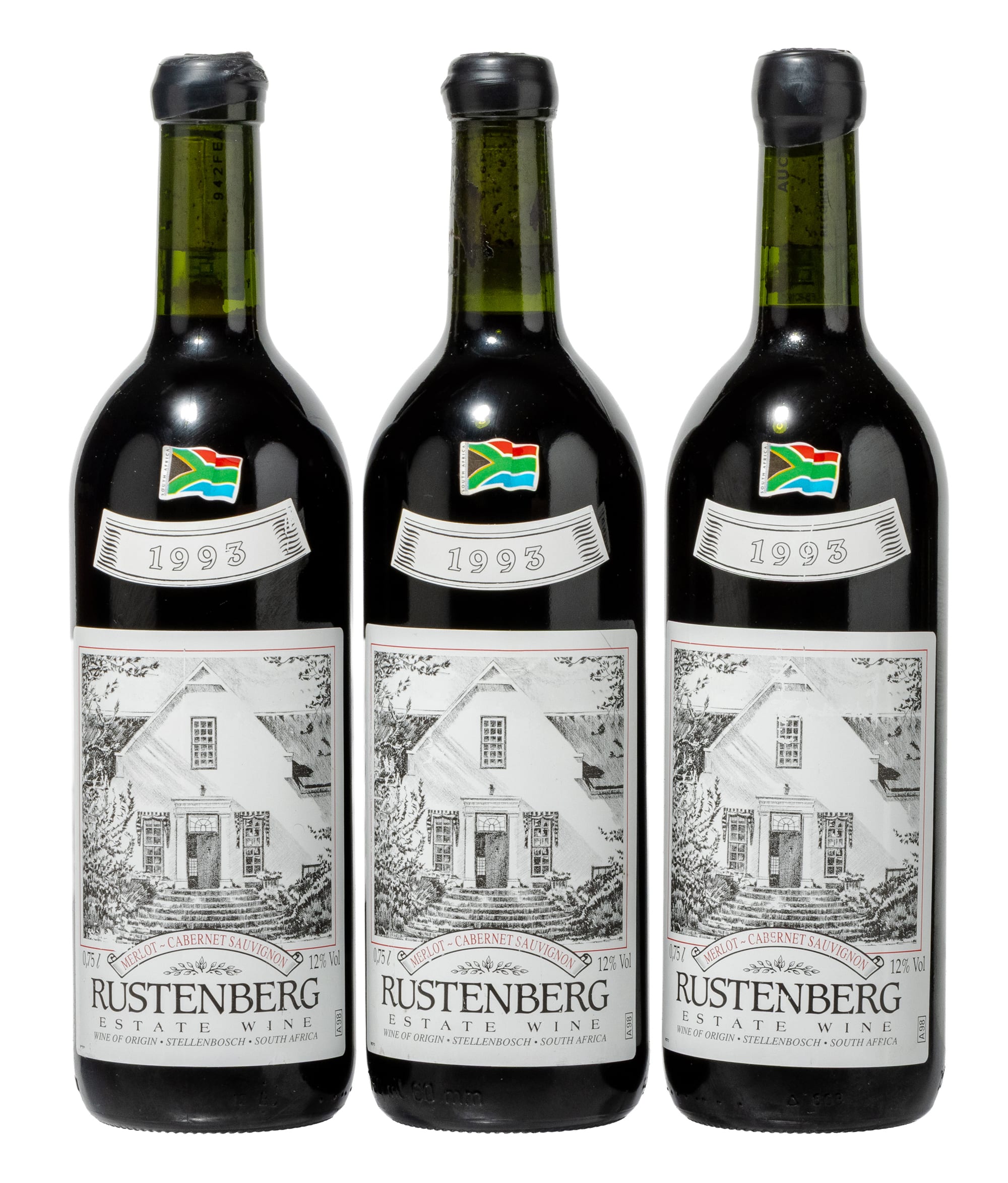 Merlot Cabernet Sauvignon 1993 3 (1 x 3) 750ml by Rustenberg | Strauss & Co