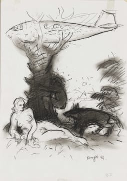 Braam Kruger; Composition with Reclining Nude and Baby