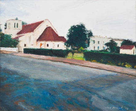 Clare Menck; Church (with Trees), Heidelberg