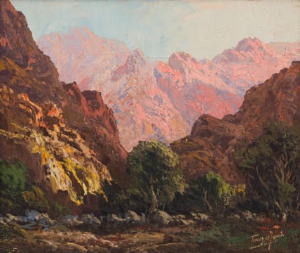 Tinus de Jongh; View of Mountains