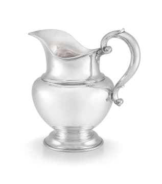 A Tiffany & Co silver water pitcher, 1907-1947, .925 sterling