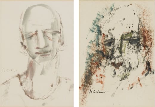 Carl Büchner; Portrait of a Man, two