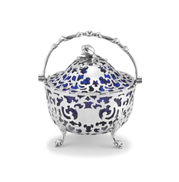 A Victorian silver basket and cover, Joseph Angell & John Angell, London, 1845