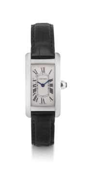 Cartier; Lady's 18ct white gold 'Tank Americaine' Cartier wristwatch, Ref. 1713