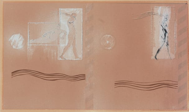 Lionel Abrams; Abstract Composition with Nude Figures