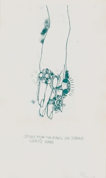 Jim Dine; Study for the Rings on Dorian Gray's Hand