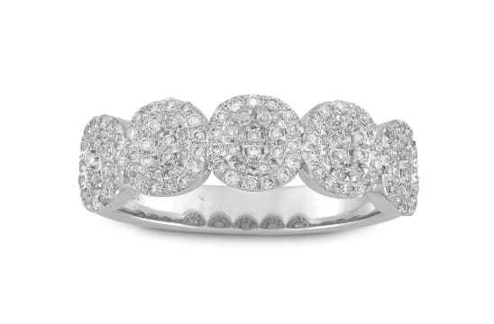 Diamond and 14ct white gold ring