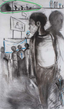 Nelson Makamo; Figural Scene