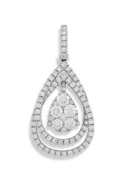 Diamond and 18ct white gold pendant