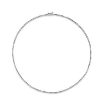Diamond and 18ct white gold necklace
