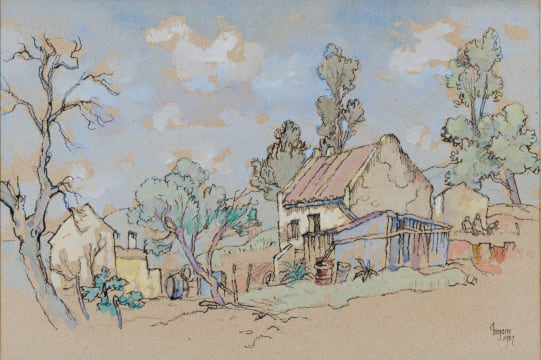 Gregoire Boonzaier; Cottage with Shed
