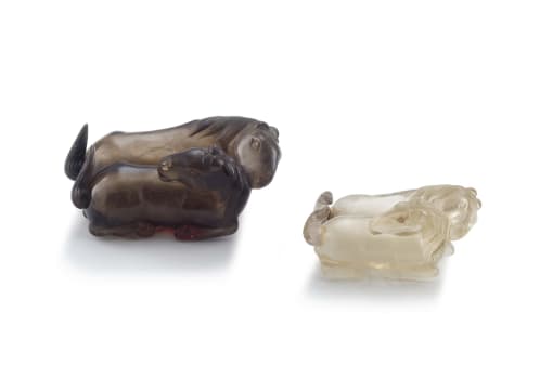 A Chinese smokey quartz snuff bottle, 20th century