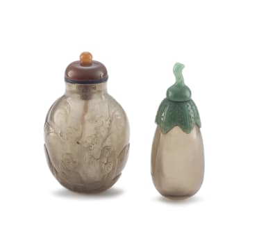 A Chinese smokey quartz snuff bottle, 20th century