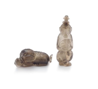 A Chinese smokey quartz snuff bottle, 20th century