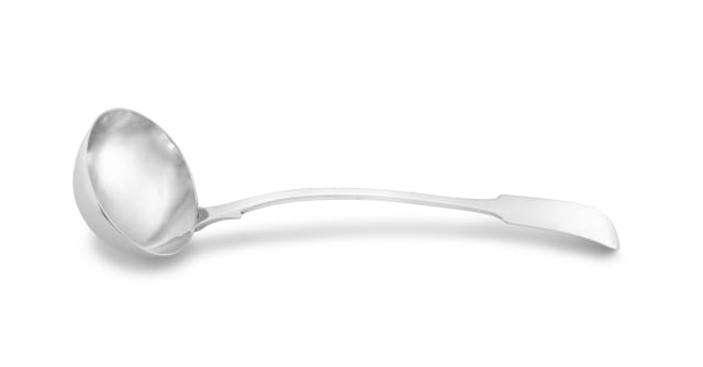 A Victorian silver 'Fiddle' pattern soup ladle, Marshall & Sons, Edinburgh, 1849
