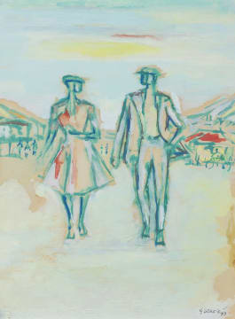 Gerard Sekoto; A Couple Walking