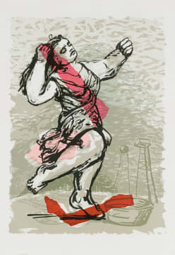 William Kentridge; Dancer in Red Sash
