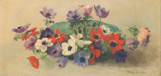 Frans Oerder; Bowl of Anemones