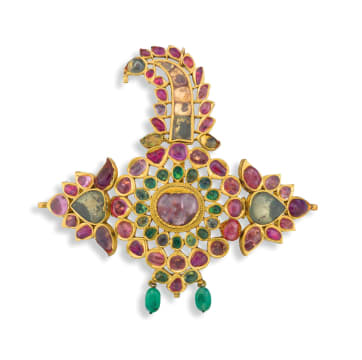 Gem-set and gold Indian Sarpech, 19th century