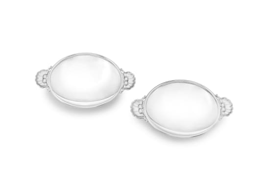 A pair of Georg Jensen silver miniature dishes, designed by Gundorph Albertus, 1925-1932