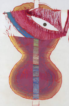Christo Coetzee; Abstract with one cent Coin