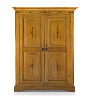 A West Coast yellowwood and inlaid cupboard, 18th century