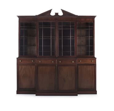 A George III flame mahogany bookcase
