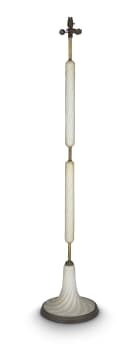 A four-light murano-glass standing lamp, possibly Archimedi Seguso for Venini, 20th century