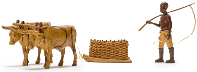 Julius Mfethe; Man with Oxen and Sled