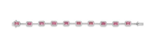Tourmaline and diamond bracelet