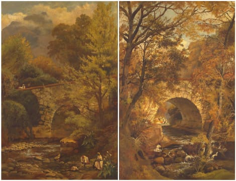 Charles Rolando; Malay Washerwomen at the Liesbeek River, two