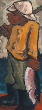Hennie Niemann Snr; Fisherman with Catch