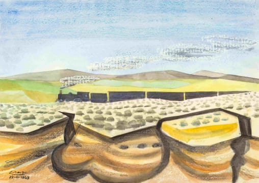 Peter Clarke; Train Passing Through Tesselaarsdal
