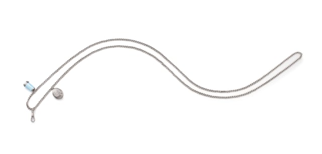 Victorian silver muff chain