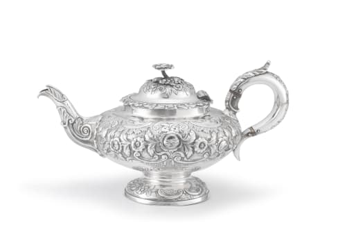 A William IV silver teapot, John Wakefield, London, 1830