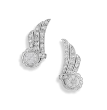 Pair of diamond earrings