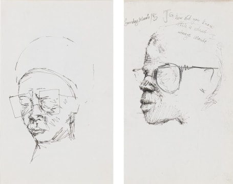 Nelson Makamo; Woman with Glasses; Sunday School, two