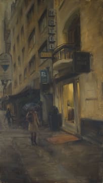 Sasha Hartslief; Rainy Street Scene