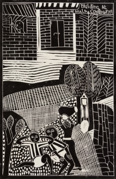 John Muafangejo; Bluiding (sic) in Mala Comber