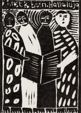 John Muafangejo; Christ is Born, Halleluja
