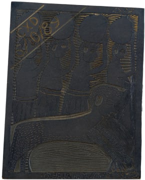 John Muafangejo; Raka (original lino block)
