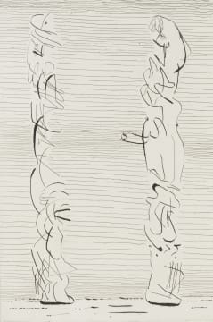 Henry Moore; Two Tall Figures, Man and Woman