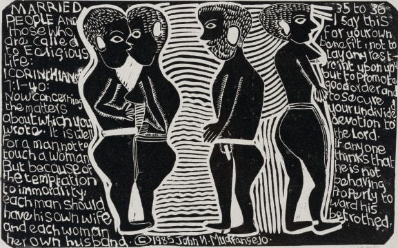 John Muafangejo; Married People and Those Who are Called to Religious Life, 1985