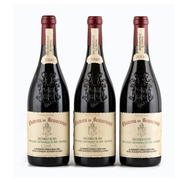 Beaucastel; Châteauneuf-du-Pape; 1998 - 2000; 3 (1 x 3); 750ml